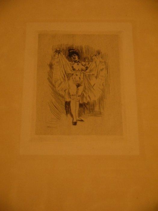 Félicien Rops (1833-1898) - A toi , caporal ! gravure, Antiek en Kunst, Antiek | Overige Antiek