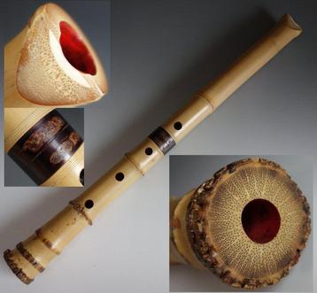 No brand - white utakuchi -  - Shakuhachi - Japon  (Sans, Musique & Instruments, Instruments à vent | Flûtes à bec