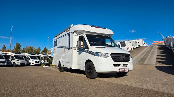 Carthago C-Tourer T 145 op Mercedes met twinbedden73059, Caravans en Kamperen, Mobilhomes, Cassettetoilet, Automaat, L-zit, Diesel
