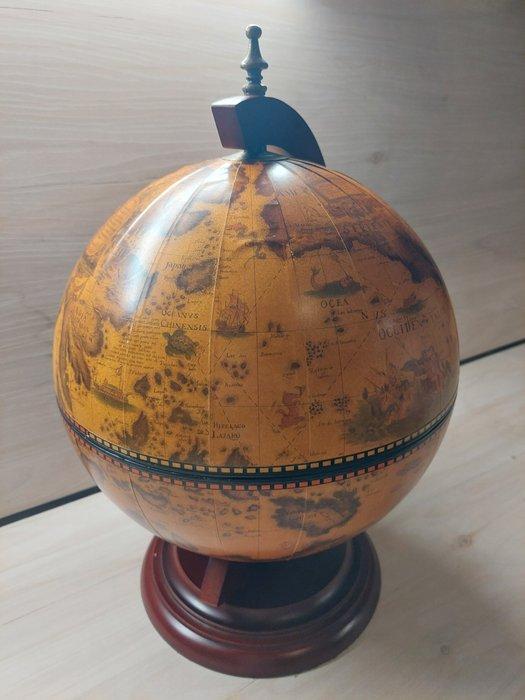 Globe bar - Hout, Messing - Tafelmodel, Antiquités & Art, Curiosités & Brocante