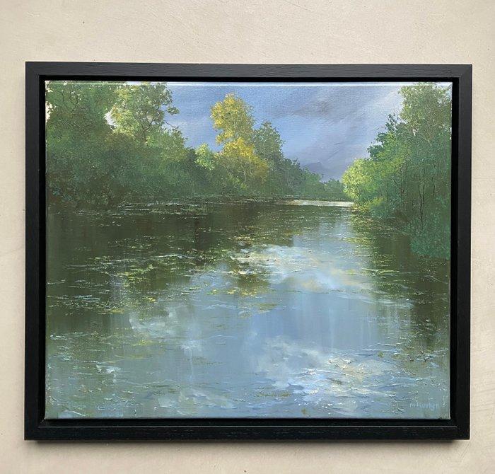 Marein Konijn - A blue Monday, Antiquités & Art, Art | Peinture | Moderne