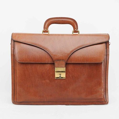 Bally - Vintage Cognac Leather Briefcase – Structured, Handtassen en Accessoires, Tassen | Damestassen