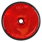 Ronde reflector (rood, 6 cm diameter, 1 cm dikte, met schro, Doe-het-zelf en Bouw, Verzenden, Nieuw