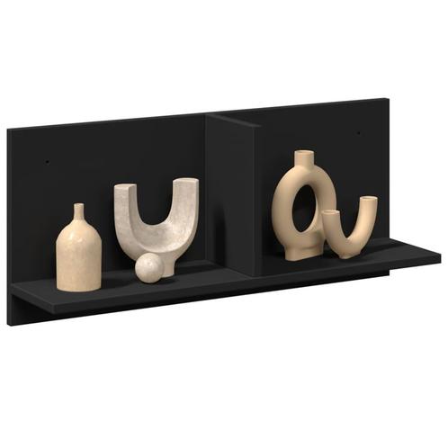 vidaXL Wandkast 70x16,5x30 cm bewerkt hout zwart, Huis en Inrichting, Kasten | Wandmeubels, Nieuw, Verzenden
