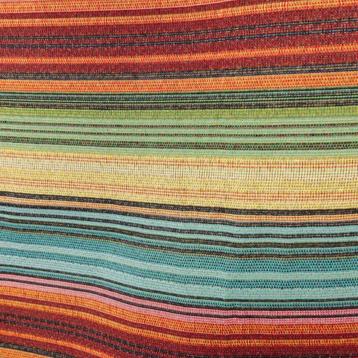 Tissu Gobelin à rayures multicolores – Design ethnique