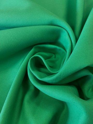Tissu prestigieux en pur coton vert émeraude en double
