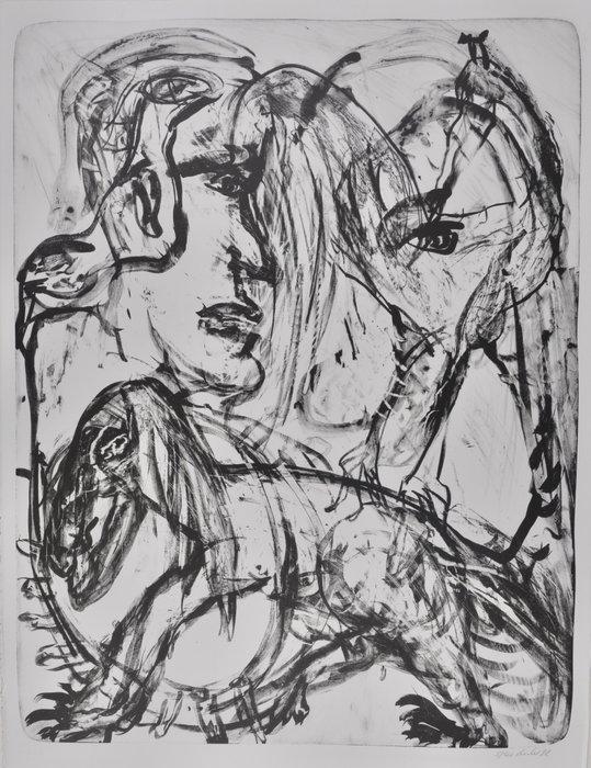 Martin Disler - Sans Titre, Hand Signed, Antiek en Kunst, Antiek | Overige Antiek