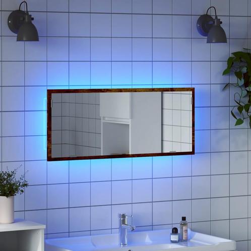 vidaXL Badkamerspiegel met LED 100x8,5x37cm bewerkt hout, Huis en Inrichting, Tafels | Kaptafels, Nieuw, Verzenden
