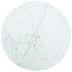 vidaXL Tafelblad Ø40x0,8 cm gehard glas met marmeren design, Huis en Inrichting, Tafelonderdelen, Verzenden, Nieuw