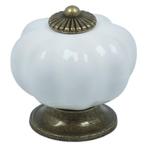 Meubelknop pompoen 38 mm porselein wit, Huis en Inrichting, Nieuw