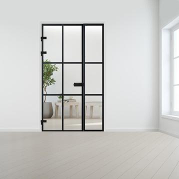 Steel look deur XL met zijlicht voor opdek kozijn, Verzenden