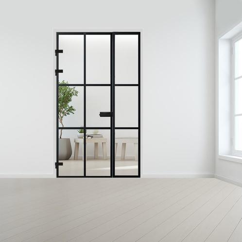 Steel look deur XL met zijlicht voor opdek kozijn, Doe-het-zelf en Bouw, Deuren en Vliegenramen, Nieuw, Verzenden