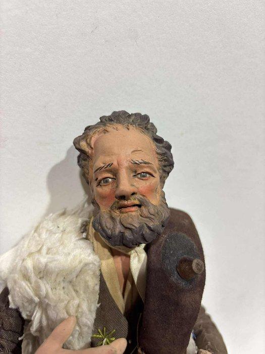 sculptuur, Presepe Napoletano - Zampognaro - Inizio XX, Antiek en Kunst, Kunst | Niet-Westerse kunst