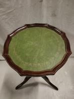 Salontafel - hout en leer, Antiek en Kunst