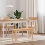 vidaXL Bank 90 cm massief hout rubber, Huis en Inrichting, Stoelen, Verzenden, Nieuw