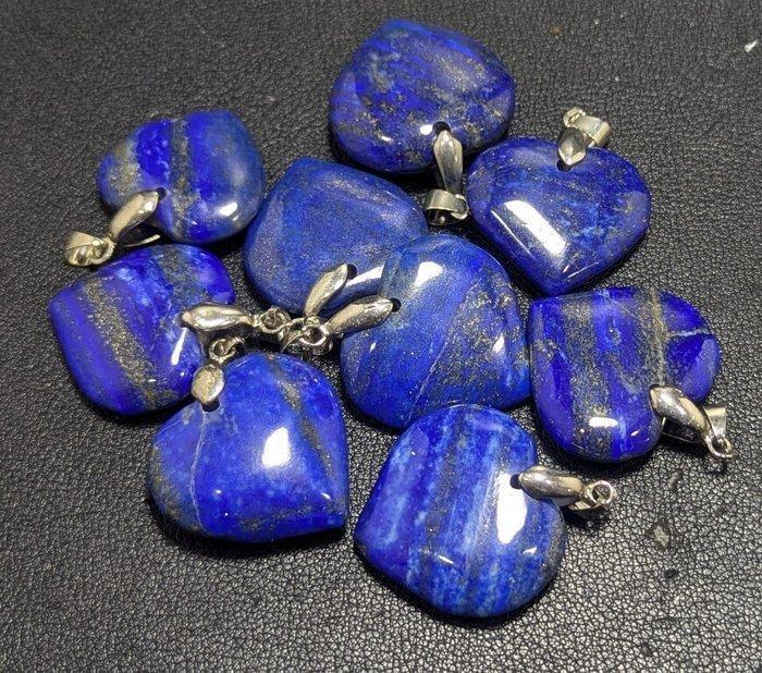 Lapis Lazuli edelsteen Hartvormige hangers - Hoogte: 31 mm -, Collections, Minéraux & Fossiles