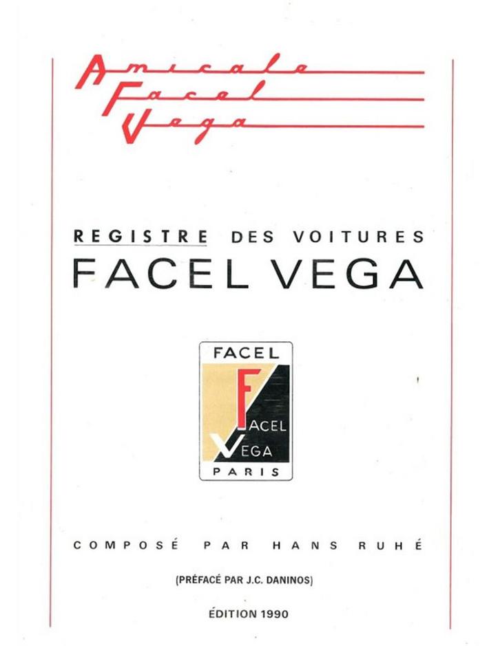 REGISTRE DES VOITURES FACEL VEGA, EDITION 1990, Boeken, Auto's | Boeken
