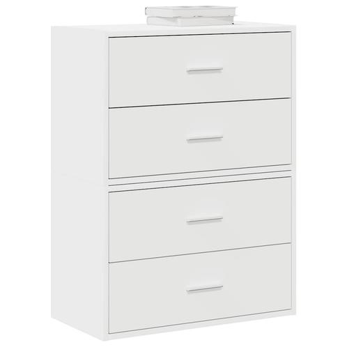 vidaXL Kasten met 2 lades 2 st 60x31x40 cm bewerkt hout wit, Huis en Inrichting, Kasten | Overige, Nieuw, Verzenden