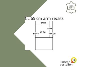 Leren elementenbank Flow - cl 65 arm rechts beschikbaar voor biedingen