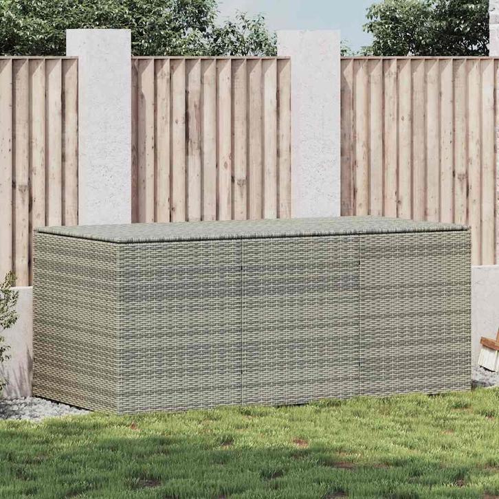 vidaXL Tuinbox 180x90x70 cm poly rattan grijs, Jardin & Terrasse, Stockage & Armoires de jardin, Envoi