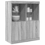 vidaXL Dressoir 81x37x100 cm bewerkt hout grijs sonoma, Huis en Inrichting, Kasten | Overige, Verzenden, Nieuw