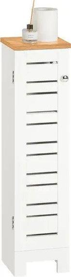 2dekans | Sobuy - Toiletkast met Papierhouder –Wit -, Huis en Inrichting, Ophalen of Verzenden, Nieuw