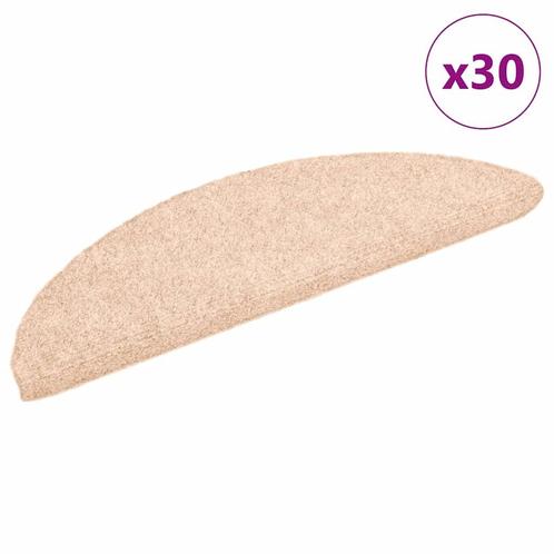 vidaXL Trapmatten zelfklevend 30 st 56x17x3 cm crèmekleurig, Doe-het-zelf en Bouw, Ladders en Trappen, Nieuw, Verzenden