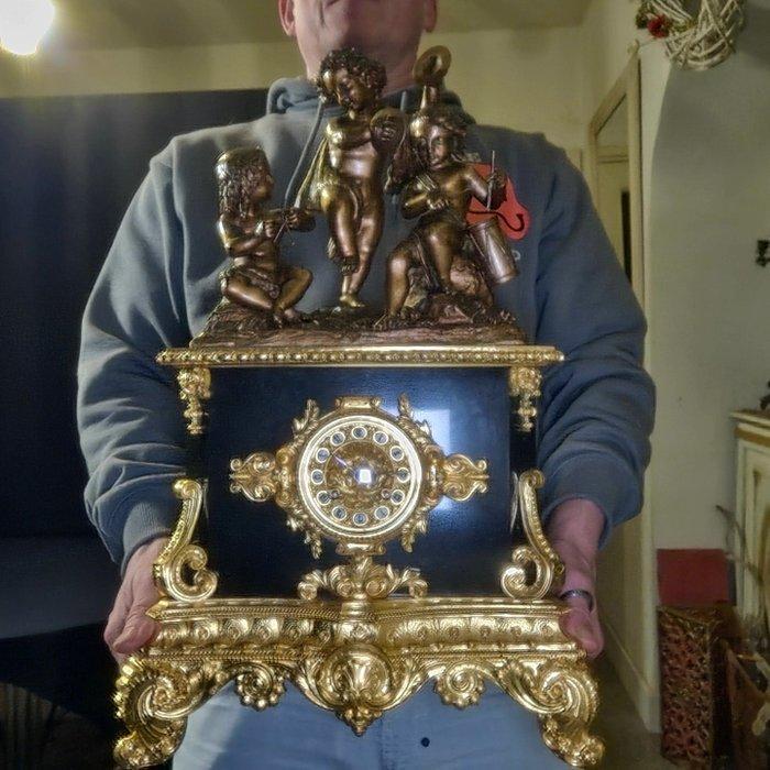 Horloge de buffet Napoléon III - Bronze doré - 1850-1900 -, Antiquités & Art, Antiquités | Horloges