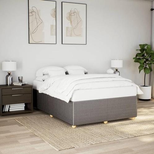 vidaXL Bedframe zonder matras stof taupe 140x200 cm, Huis en Inrichting, Slaapkamer | Bedden, Nieuw, Verzenden