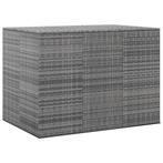 vidaXL Tuinbox 145x100x103 cm polyetheen rattan grijs, Tuin en Terras, Verzenden, Nieuw
