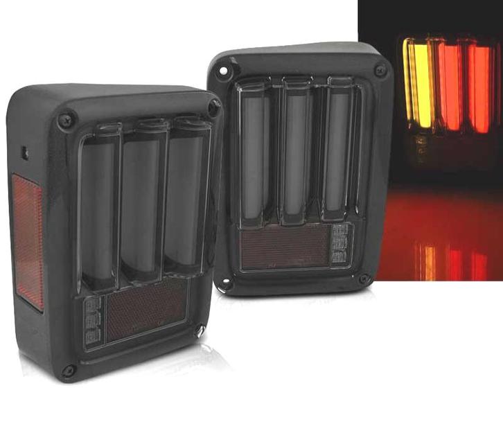 Feux Arrière Pour Jeep Wrangler Jk 07-18 Led Bar Noir Fumé, Auto-onderdelen, Verlichting, Verzenden