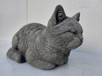 Beeld, dreaming cat - 16 cm - cast stone
