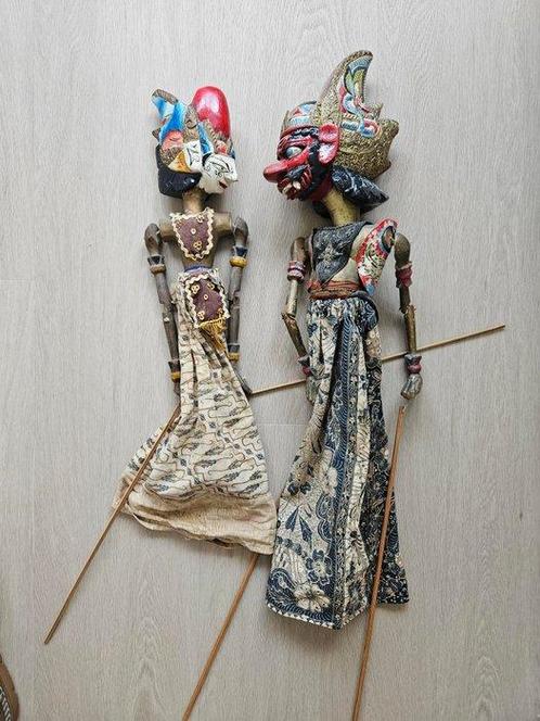 Wayang golek (2) java - Bois et textiles - 1950-1960, Antiek en Kunst, Kunst | Niet-Westerse kunst