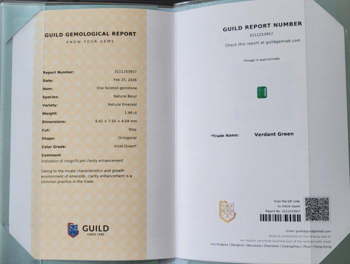 3 pcs Groen Smaragd - 6.26 ct - Guild Gem Laboratory -, Handtassen en Accessoires, Edelstenen