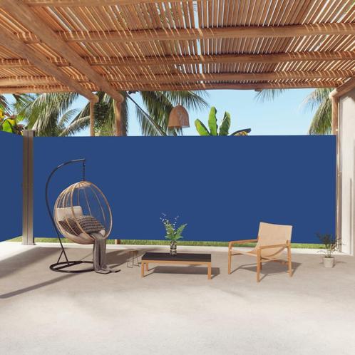 vidaXL Auvent latéral rétractable Bleu 220x1000 cm, Jardin & Terrasse, Parasols, Neuf, Envoi