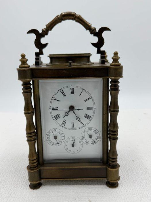 Rijtuigklok - Antiek Brons, Glas, Emaille - 1980-1990, Antiquités & Art, Antiquités | Horloges
