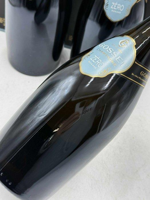 Gosset, Champagne Zero Dosage - Champagne Brut - 3 Flessen, Verzamelen, Wijnen