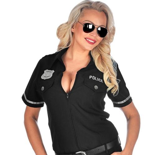 Politie Blouse Zwart Dames, Kleding | Dames, Carnavalskleding en Feestkleding, Nieuw, Verzenden