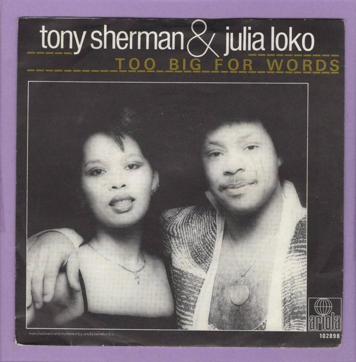 Tony Sherman & Julia Loko – Too Big For Words / Fantasy (1-7, CD & DVD, Vinyles Singles, Enlèvement ou Envoi
