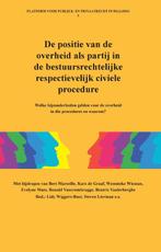 De positie van de overheid als partij in de, Boeken, Verzenden, Zo goed als nieuw, Kars de Graaf