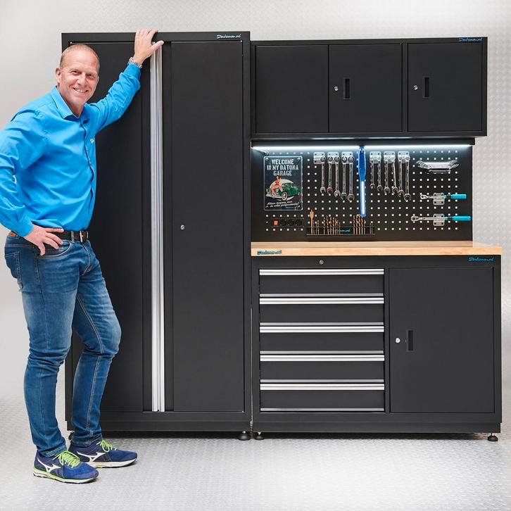Datona Werkbank 120 cm met brede werkplaatskast - Datona -, Doe-het-zelf en Bouw, Werkbanken, Ophalen of Verzenden