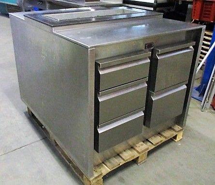 RVS Koelwerkbank, Saladette met 7 lades en een trekdeur,, Zakelijke goederen, Horeca | Keukenapparatuur