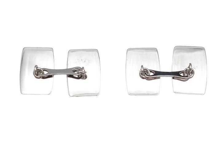 Manchetknopen - 18 karaat Witgoud, Handtassen en Accessoires, Antieke sieraden