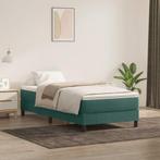 vidaXL Boxspring met matras fluweel donkergroen 80x220 cm, Verzenden, Nieuw