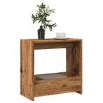 vidaXL Bijzettafel 50x26x50 cm bewerkt hout oud houtkleurig, Huis en Inrichting, Tafels | Bijzettafels, Verzenden, Nieuw