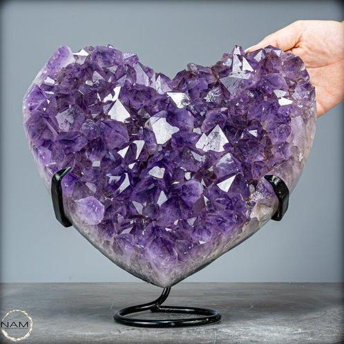 Fantastische Amethist Druse op standaard Anahi-mijnen,, Verzamelen, Mineralen en Fossielen
