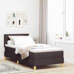 vidaXL Boxspringbed met matras met matras Donkerbruin 90 x, Huis en Inrichting, Verzenden, Nieuw