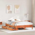 vidaXL Bed met matras massief grenenhout wasbruin 140x190 cm, Huis en Inrichting, Verzenden, Nieuw