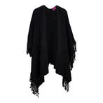 Frogbox • zwarte wollen poncho • one size, Kleding | Dames, Truien en Vesten, Verzenden, Nieuw