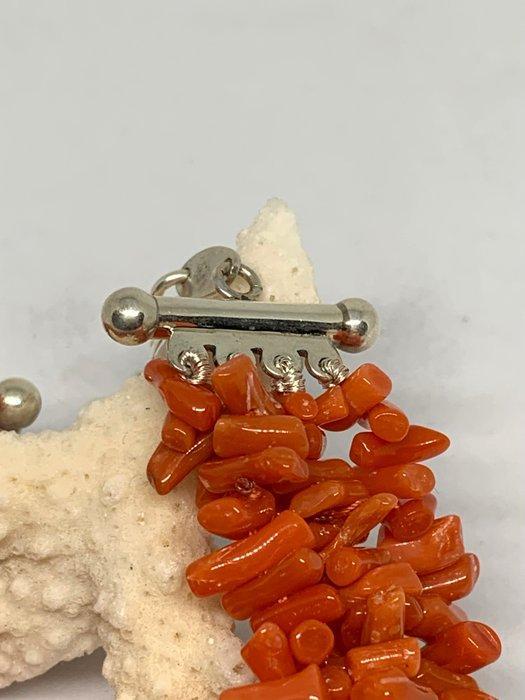 Koraal - Zilver - Armband - Corallo cupolino, Antiek en Kunst, Curiosa en Brocante